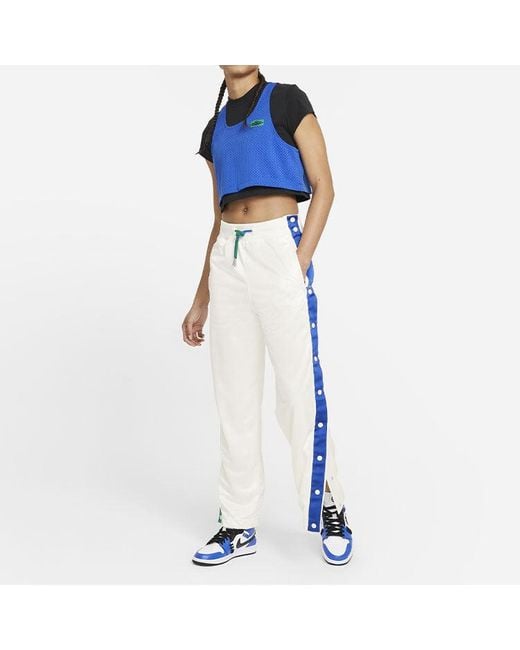 Nike White (Wmns) X Aleali May Tearaway Crossover Splicing Waist Drawstring Casual Long Pants/Trousers Autumn