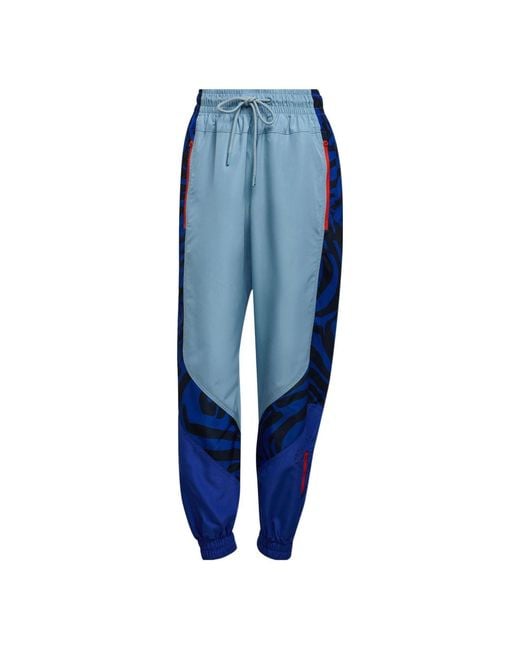 Adidas Blue (Wmns) By Stella Mccartney Printed Woven Track Pants