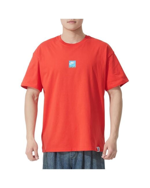Nike Red Nsw M90 Sole Food T-Shirt for men
