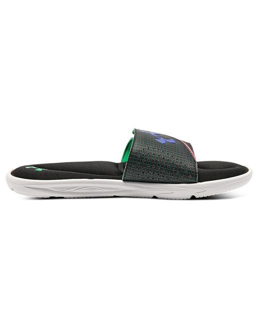 Under Armour Green Ignite 6 Graphic Strap Slide Cerise' for men