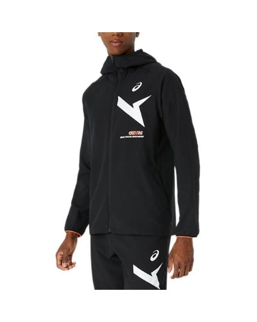 Asics Black Aim-Trg Dry Cloth Hoodie Jacket 'Performance' for men