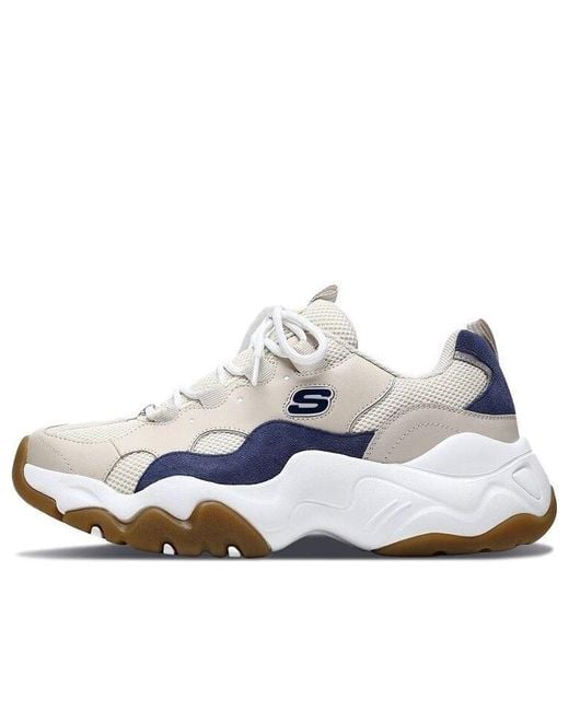 Skechers White D'Lites Leisure Shoes Sepia for men