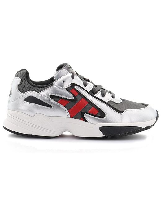 Adidas White Yung-96 Chasm Metallic Scarlet' for men