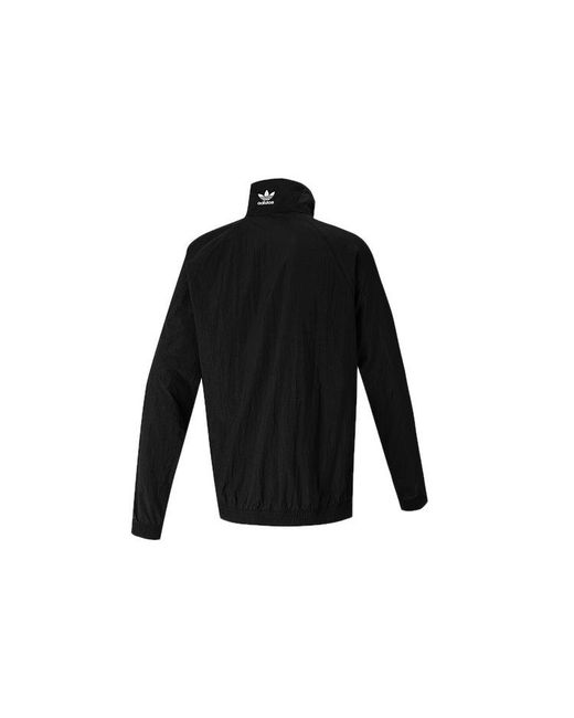 Adidas Black Originals Atm Tt Stand Collar Athleisure Casual Sports Jacket for men