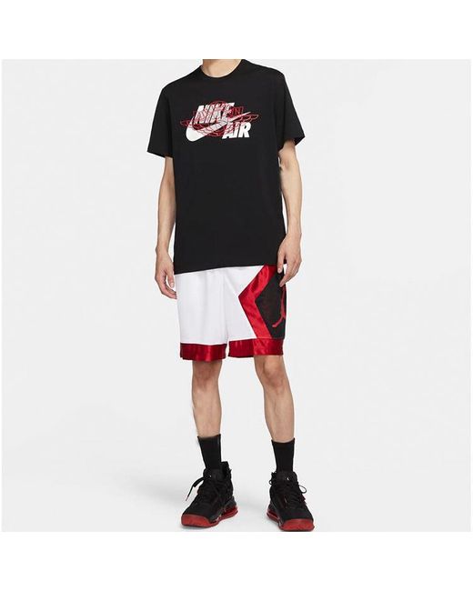 Nike Black Air Wings Round-Neck Short-Sleeve Tee for men