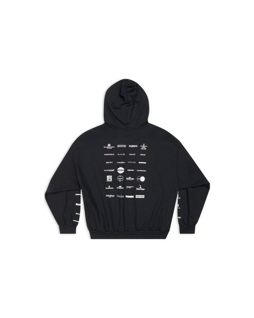 Balenciaga Blue Archives Logos Hoodie