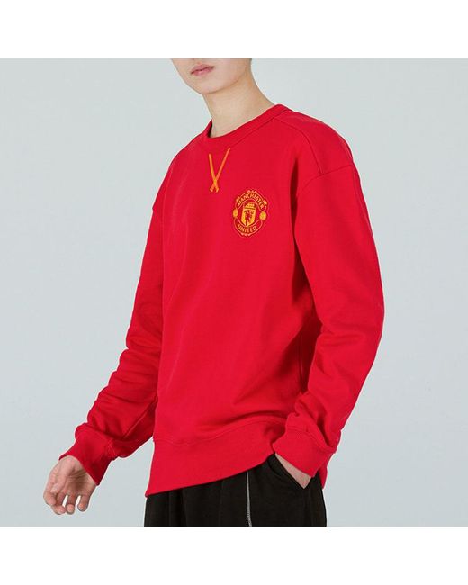 Adidas Mufc Cny Cr Swt Limited Embroidered Manchester United Soccer/Football Sports Pullover for men