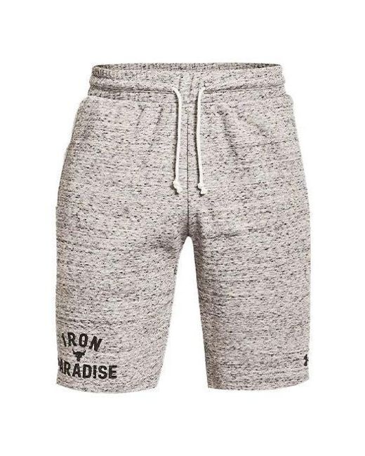Under Armour Gray Project Rock Terry Shorts for men