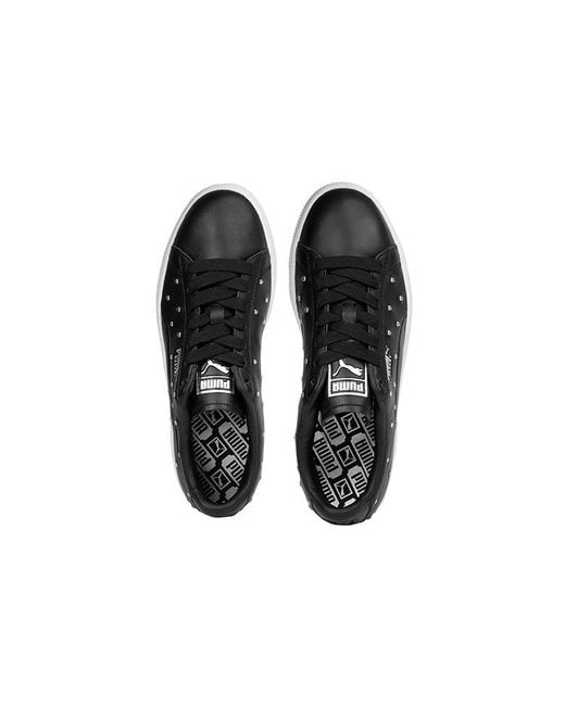 PUMA Black (Wmns) Basket Studs