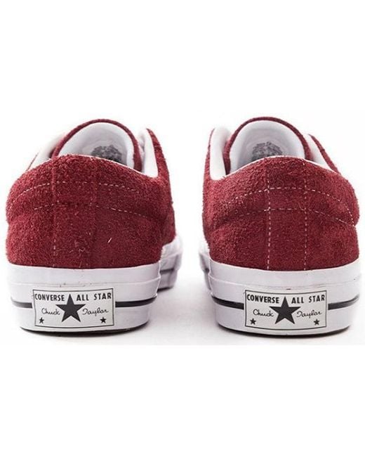 Converse Red One Star Suede Ox 'Deep Bourdeaux' for men
