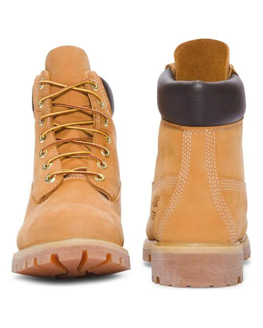 Timberland Brown Premium 6 Inch Waterproof Boots 'Wheat Nubuck' for men