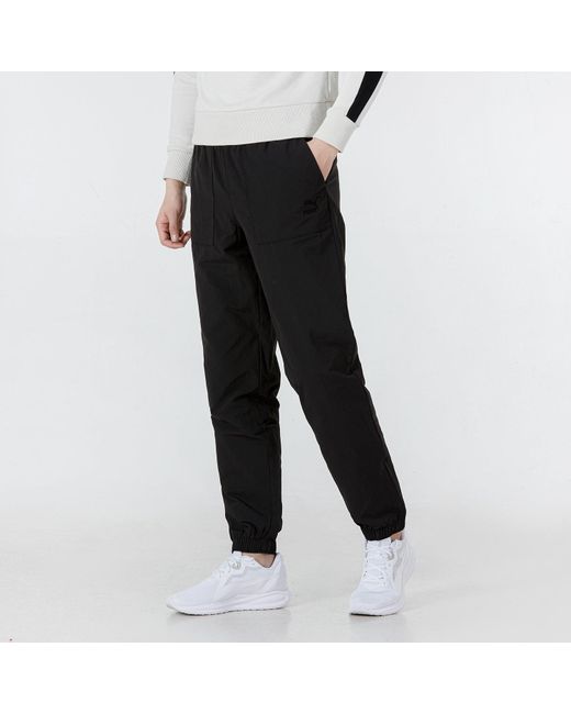 PUMA Black Essentials Logo Pants for men
