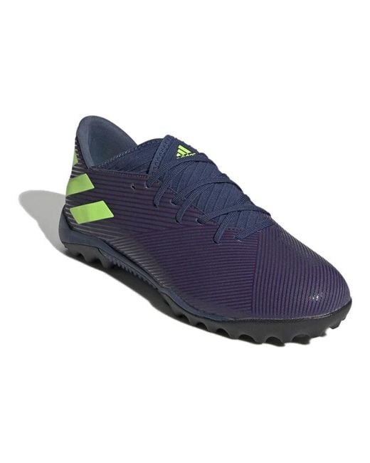 Adidas Blue Nemeziz Messi 19.3 Tf Turf 'tech Indigo' Purple Green for men