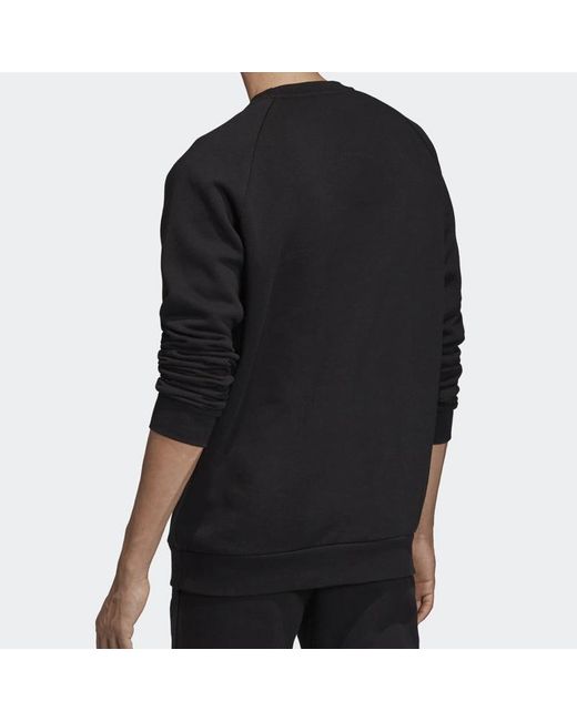 Adidas Black Originals Trf Flc Crew Sports Pullover for men