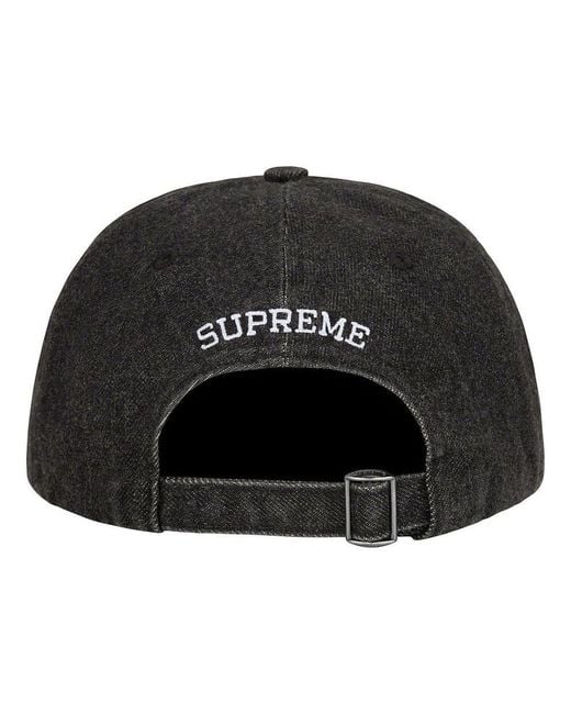 Supreme Black Kevlar Denim S Logo 6-Panel for men