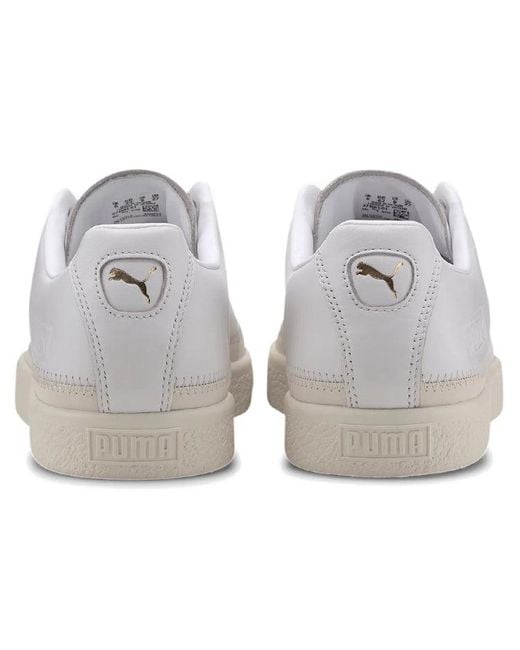 PUMA White Basket Trim Prm Retro Low Tops Casual Skateboarding Shoes for men