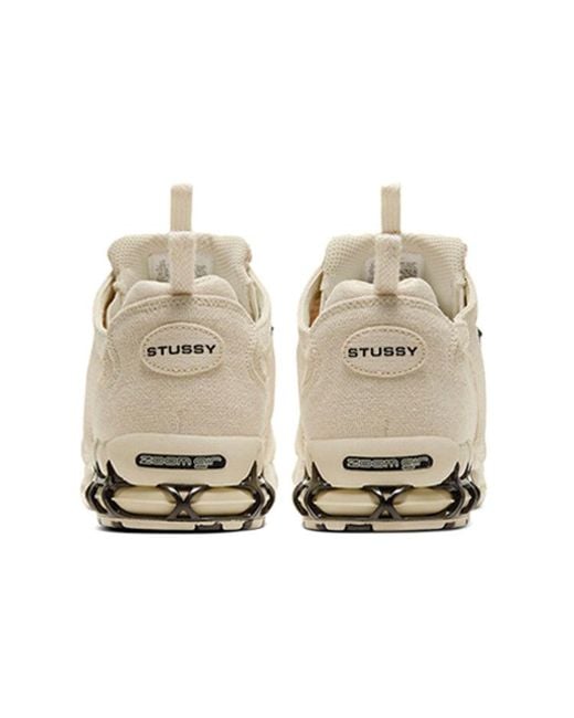 Nike White X Stussy Air Zoom Spiridon Caged 2 'Fossil' for men