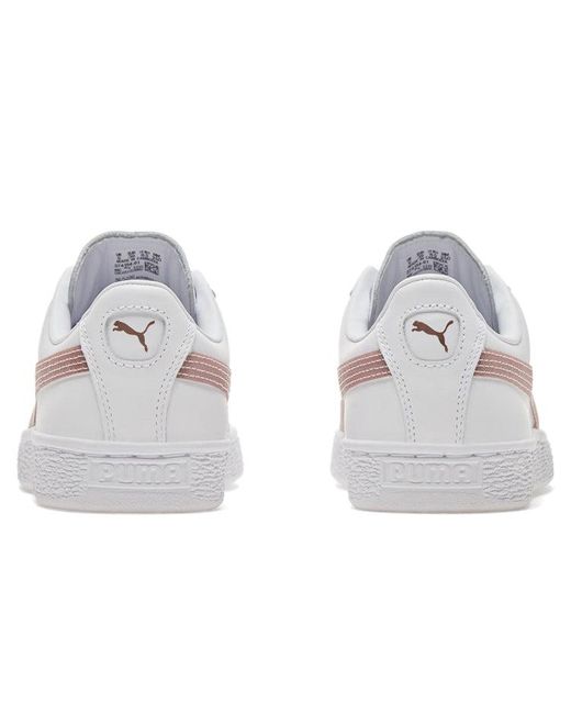 PUMA White (Wmns) Basket Classic Metallic