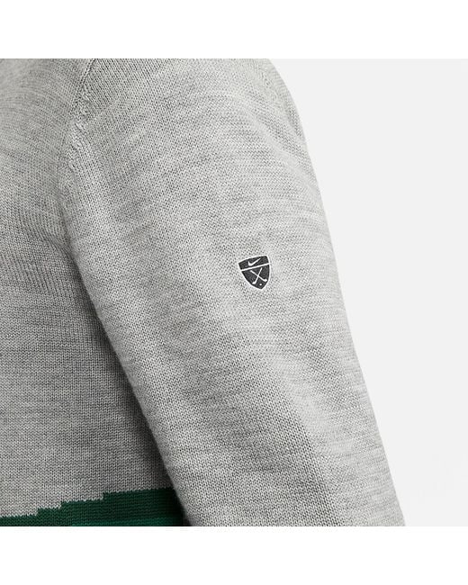Nike Gray Tiger Woods Knit Golf Crew Sweater for men