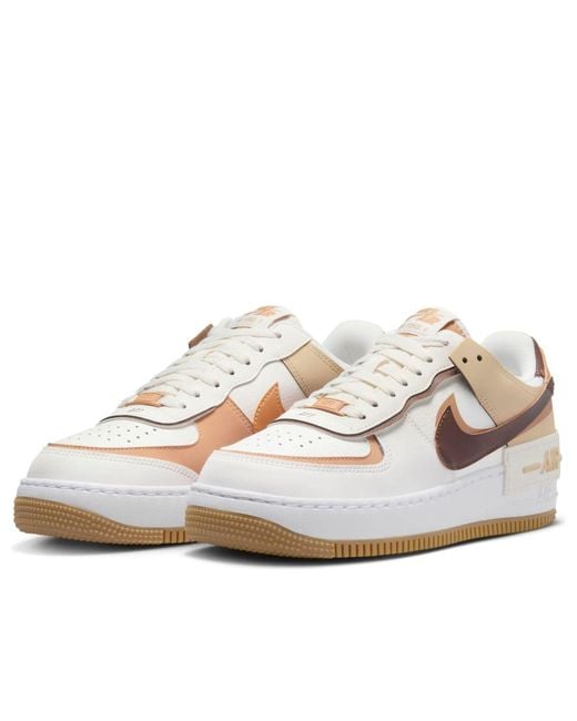 Nike White (Wmns) Air Force 1 Shadow 'Sail Cacao Wow Gum'