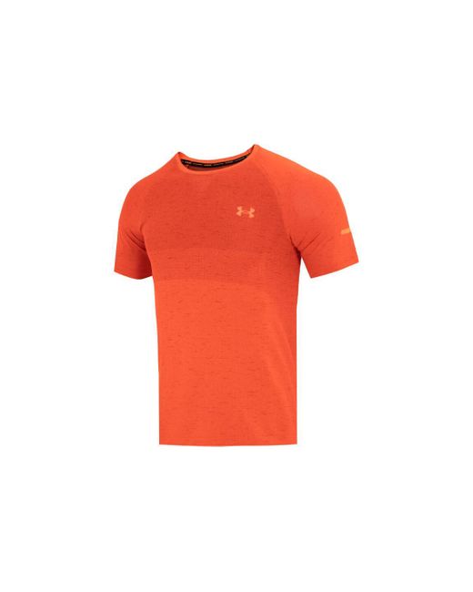 Under Armour Orange Vanish Seamless Running T-Shirt for men