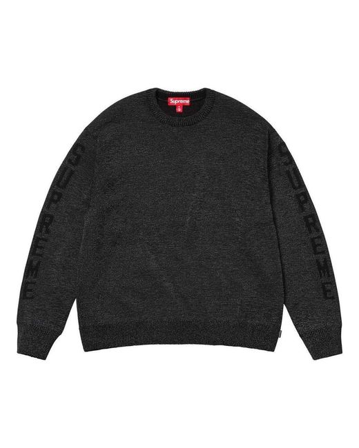 Supreme Black Reflective Sweater for men