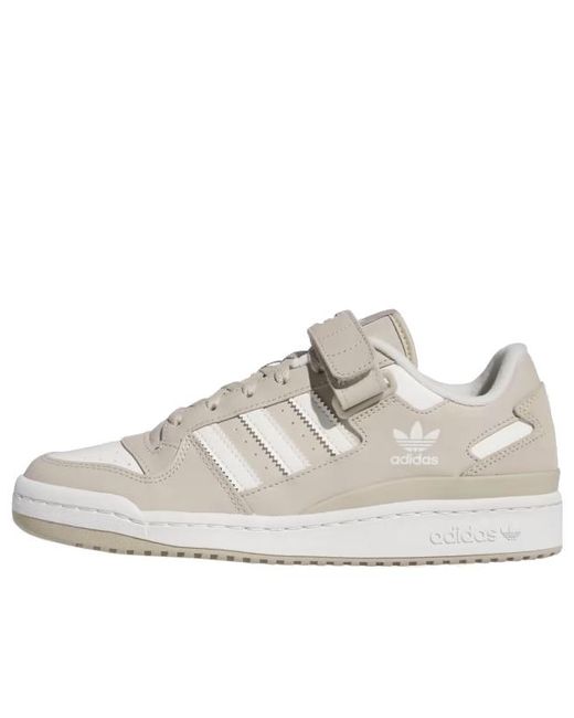 Adidas White Forum Low Shoes for men