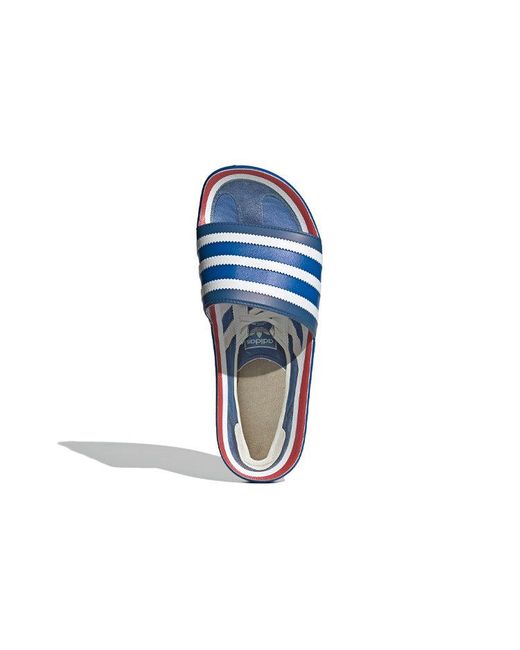 Adidas Blue Adilette Slides Premium 'Sl72' for men