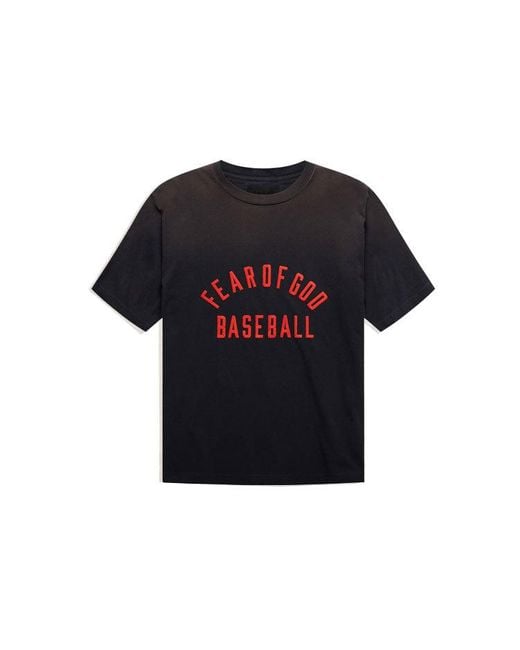 Fear Of God Black Baseball Tee 'Vintage' for men