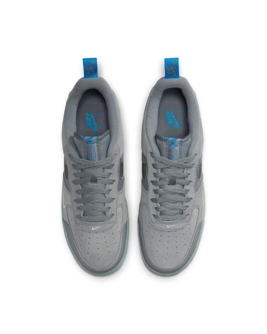 Nike Gray Air Force 1 Low 'Cut Out Swoosh for men