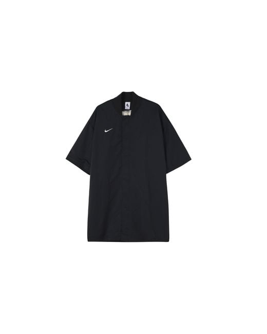 Nike Black X Fear Of God X Nba Crossover Solid Color Loose Short Sleeve Shirt for men