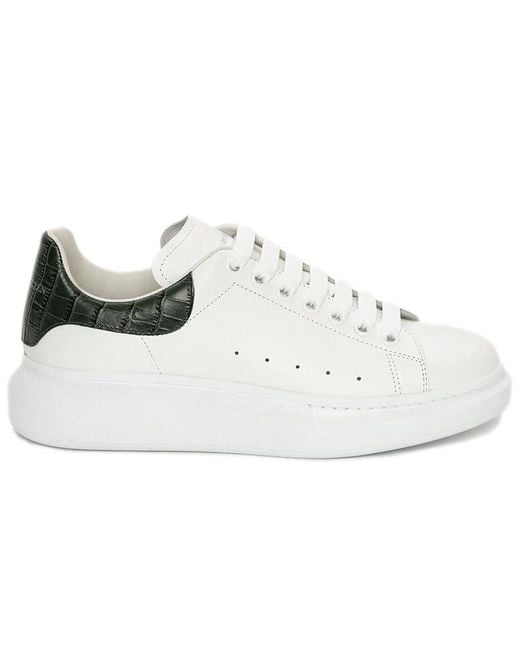 McQueen White Oversized Sneaker Forest Crocodile' for men