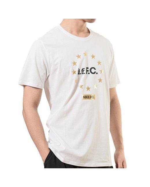 Nike White Alphabet Printing Sports Round Neck Pullover Short Sleeve T-Shirt for men