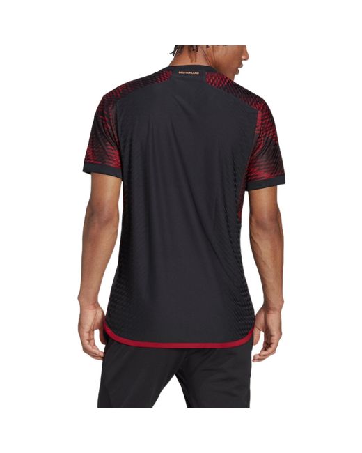 Adidas Red S Germany Away Authentic Shirt 2022 Black/burgundy M for men