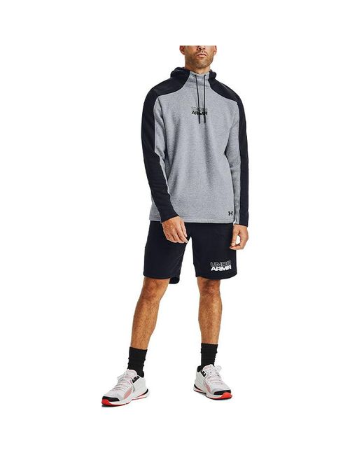 Under Armour Blue Baseline Fleece Pullover Sweater for men