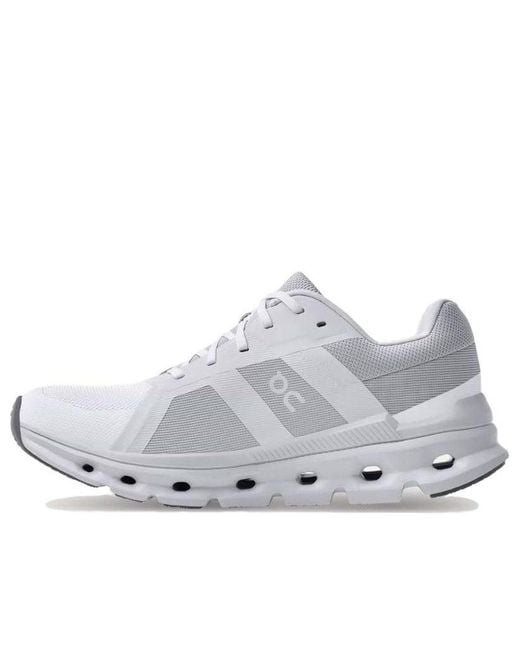 On Shoes White Cloudrunner Wide Frost' for men