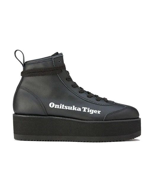 Onitsuka Tiger Black (Wmns) Delegation Chunk High Top Shoes Faux Fur'