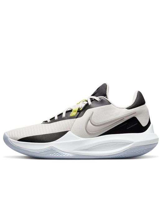 Nike White Precision 6 Basketball Shoes for men