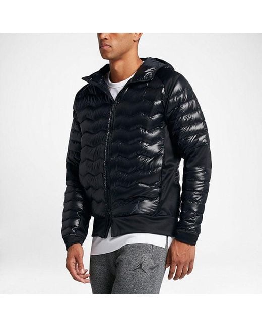 Nike Blue Protection Against Cold Stay Warm Hooded Down Jacket for men