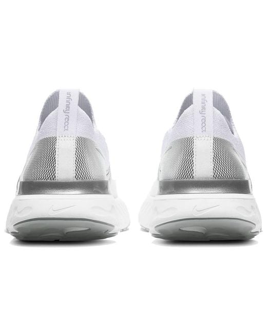Nike White (Wmns) React Infinity Run Flyknit Metallic'
