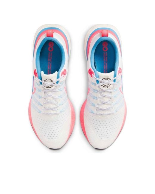 Nike Pink React Infinity Run Flyknit 2 'Racer' for men
