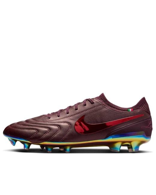 Nike Red Tiempo Legend Elite Luxe Fg 'Port Wine Bright Crimson' for men
