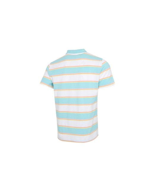 PUMA Blue Downtown Stripe Polo Tee Shirt for men