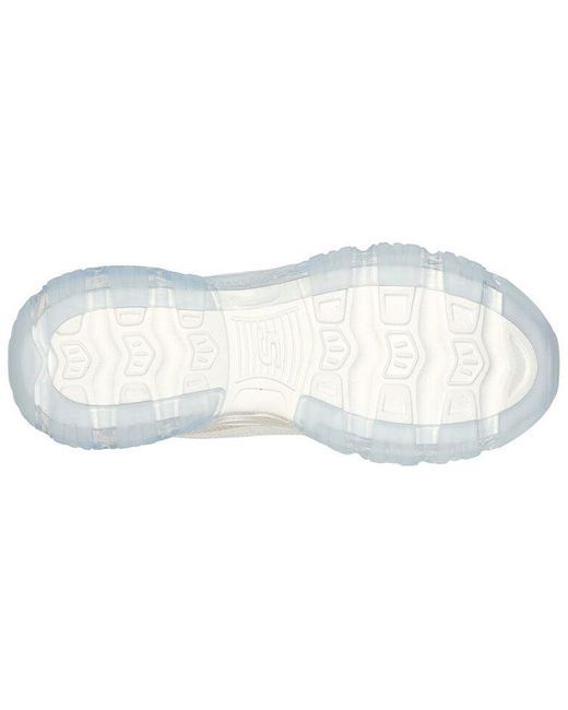 Skechers White (Wmns) D'Lites Crystal-Let It Snow Light'