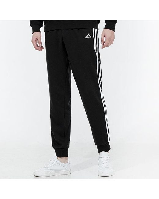 Adidas Black 3S Ft Tc Pt Small Knit Sports Pants/Trousers/Joggers for men
