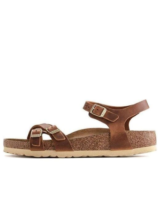 Birkenstock Brown (Wmns) Kumba Oiled Leather Narrow Fit 'Cognac'