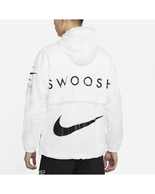 Nike Blue Swoosh Logo Printed Wind Proof Jacket for men