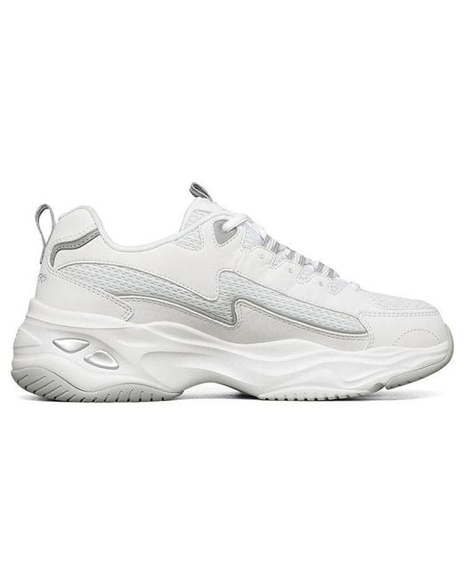 Skechers White (Wmns) D'Lites 4.0 Low Sneaker Gs