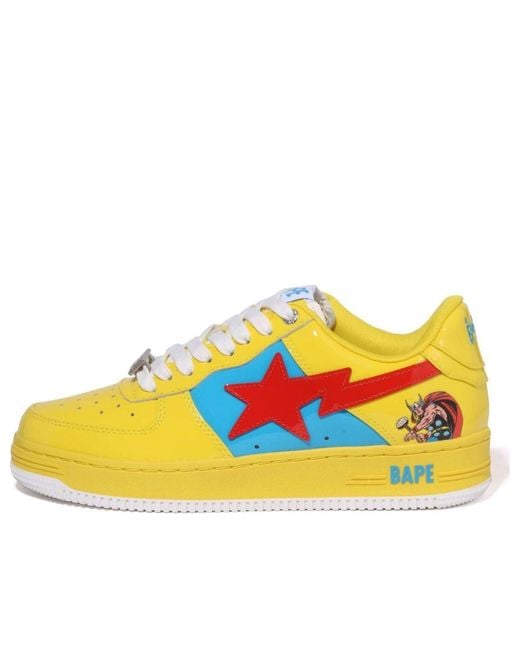 A Bathing Ape Yellow Bape X Marvel Bape Sta 'Thor'