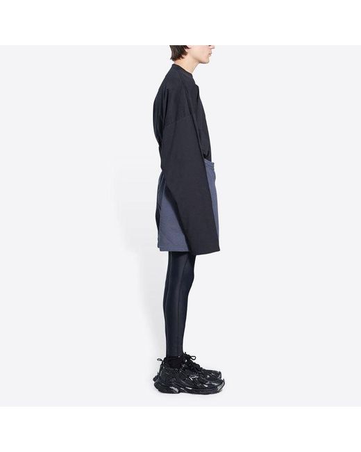 Balenciaga Blue Political Campaign Sweat Shorts 'Dark' for men